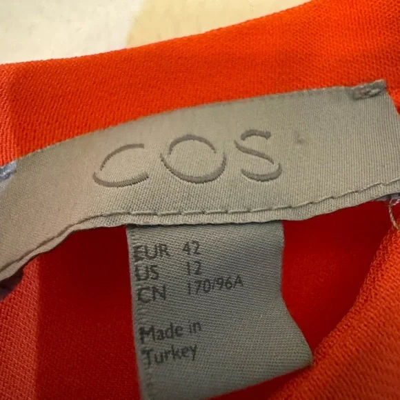 COS GUC Orange Midi Dress - Picture 2 of 5